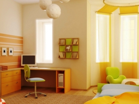 обои без рисунка для стен в детскую