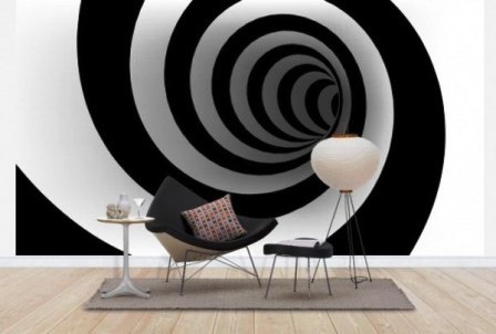 Обои с крупным рисунком в современном интерьере фото Обои с крупным рисунком в современном интерьере фото