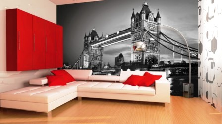 Черно-белые фотообои: 10 вариантов оформления комнаты черно-белыми фотообоями