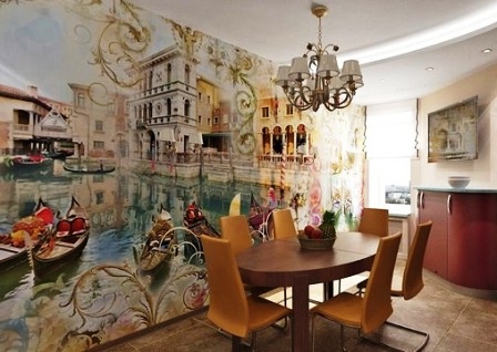 фотообои для кухни пейзаж